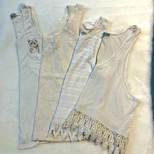 Bundle of 4 Off-White Tank Tops
